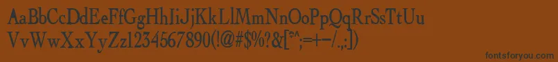 フォントAlbatrossBold – 黒い文字が茶色の背景にあります