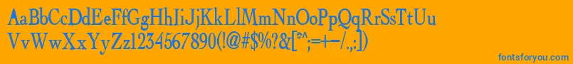 フォントAlbatrossBold – オレンジの背景に青い文字