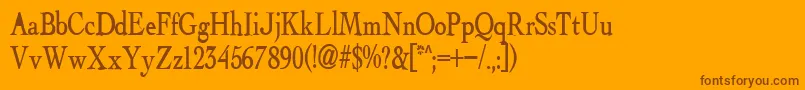AlbatrossBold Font – Brown Fonts on Orange Background