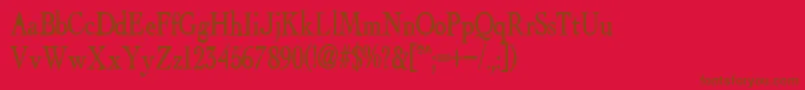 AlbatrossBold-Schriftart – Braune Schriften auf rotem Hintergrund