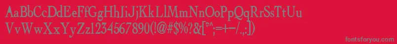 フォントAlbatrossBold – 赤い背景に灰色の文字