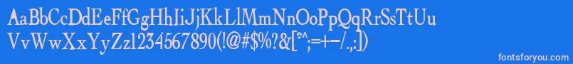 フォントAlbatrossBold – ピンクの文字、青い背景