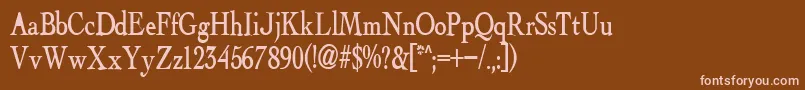 フォントAlbatrossBold – 茶色の背景にピンクのフォント