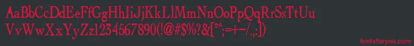 AlbatrossBold Font – Red Fonts on Black Background