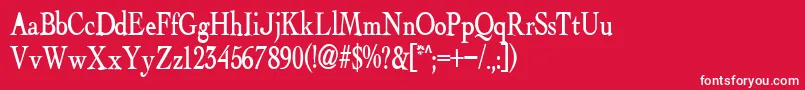 AlbatrossBold Font – White Fonts on Red Background