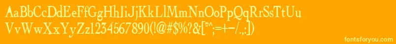 AlbatrossBold Font – Yellow Fonts on Orange Background