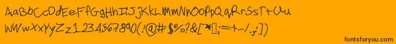 Cookielove Font – Black Fonts on Orange Background