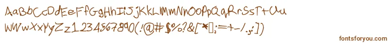 Шрифт Cookielove – коричневые шрифты на белом фоне