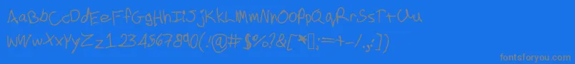 Cookielove Font – Gray Fonts on Blue Background