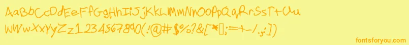 Cookielove Font – Orange Fonts on Yellow Background