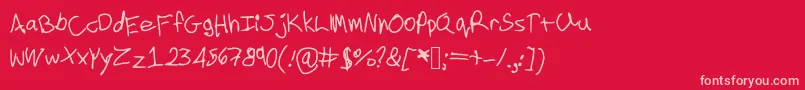 Cookielove Font – Pink Fonts on Red Background