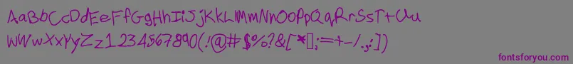 Шрифт Cookielove – фиолетовые шрифты на сером фоне