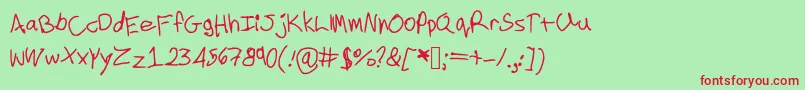 Cookielove Font – Red Fonts on Green Background