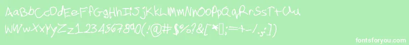 Cookielove Font – White Fonts on Green Background