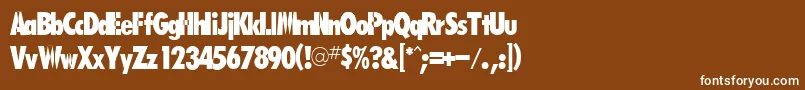 Шрифт RaquelRegular – белые шрифты на коричневом фоне
