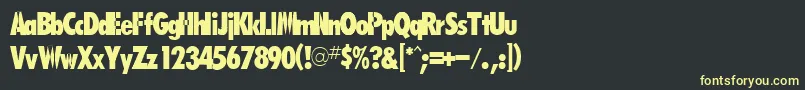 RaquelRegular Font – Yellow Fonts on Black Background