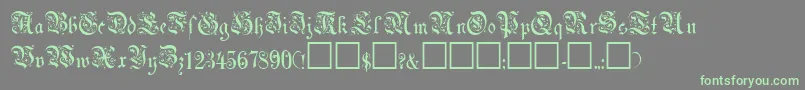 UechiRegular-fontti – vihreät fontit harmaalla taustalla