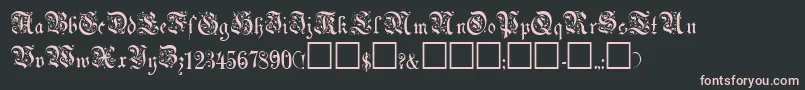 UechiRegular Font – Pink Fonts on Black Background