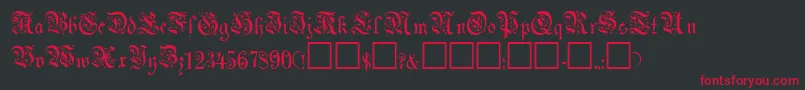 UechiRegular Font – Red Fonts on Black Background