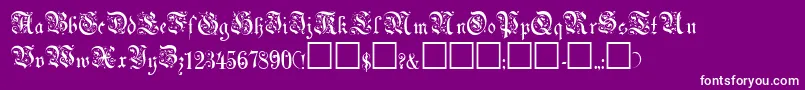 フォントUechiRegular – 紫の背景に白い文字