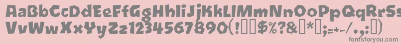 Oetztype-Schriftart – Graue Schriften auf rosa Hintergrund