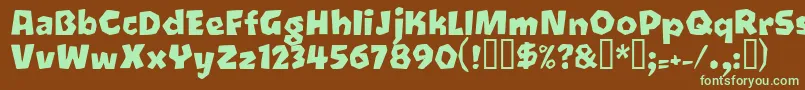 Oetztype Font – Green Fonts on Brown Background