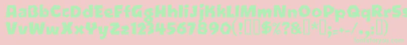 Oetztype Font – Green Fonts on Pink Background