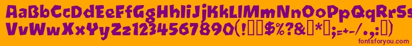 Oetztype Font – Purple Fonts on Orange Background