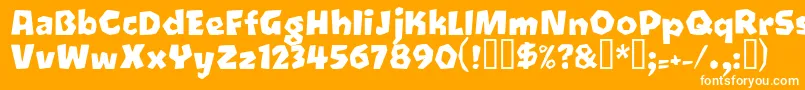 Oetztype Font – White Fonts on Orange Background