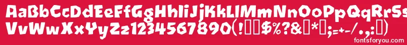 フォントOetztype – 赤い背景に白い文字