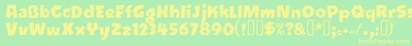 Oetztype Font – Yellow Fonts on Green Background