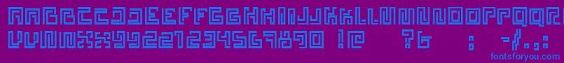 Шрифт Estelar – синие шрифты на фиолетовом фоне