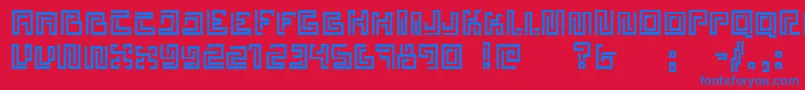 Estelar Font – Blue Fonts on Red Background