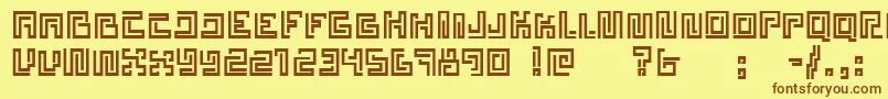 Estelar-fontti – ruskeat fontit keltaisella taustalla