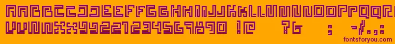 Estelar Font – Purple Fonts on Orange Background