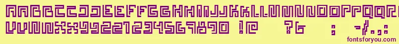 Estelar Font – Purple Fonts on Yellow Background