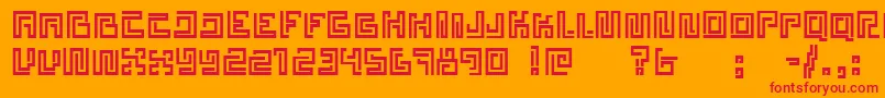 Estelar Font – Red Fonts on Orange Background