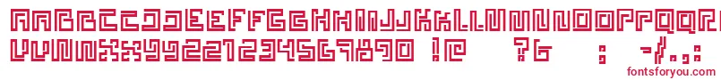 フォントEstelar – 白い背景に赤い文字