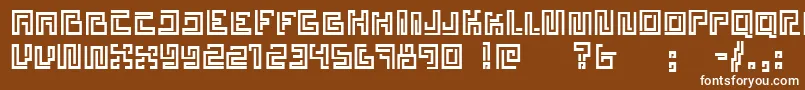 Estelar-fontti – valkoiset fontit ruskealla taustalla