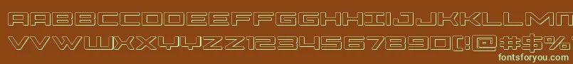 Phoenicia3D-fontti – vihreät fontit ruskealla taustalla