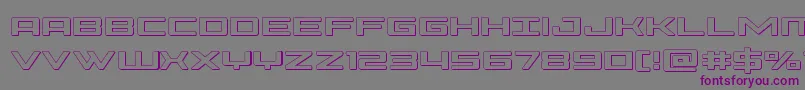 フォントPhoenicia3D – 紫色のフォント、灰色の背景