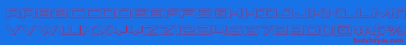 Phoenicia3D Font – Red Fonts on Blue Background