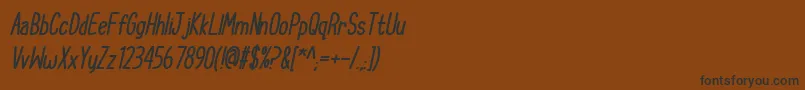 CupcakeSmilesBoldItalic Font – Black Fonts on Brown Background