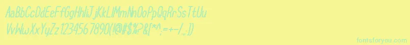 Weitere Informationen zur CupcakeSmilesBoldItalic-Schriftart CupcakeSmilesBoldItalic-Schriftart – Grüne Schriften auf gelbem Hintergrund
