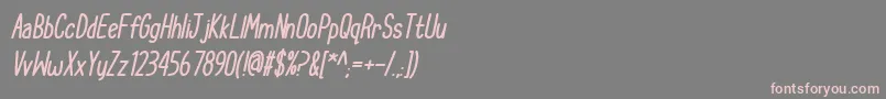 CupcakeSmilesBoldItalic Font – Pink Fonts on Gray Background