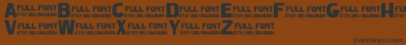 CarsonDemo Font – Black Fonts on Brown Background