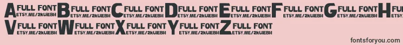 CarsonDemo Font – Black Fonts on Pink Background