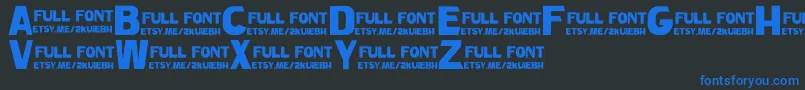 CarsonDemo Font – Blue Fonts on Black Background
