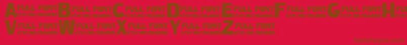 CarsonDemo Font – Brown Fonts on Red Background