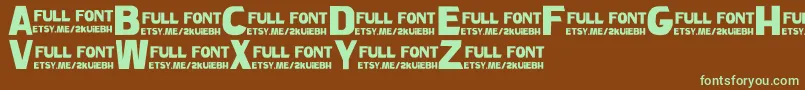 CarsonDemo Font – Green Fonts on Brown Background